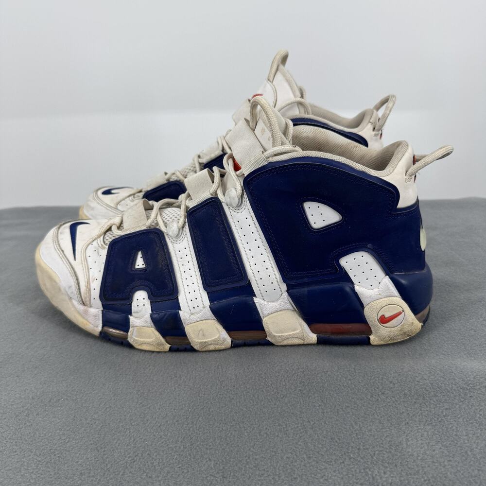 Nike Air More Uptempo Knicks Mens 13 White Royal Blue Orange 921948-101